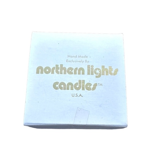Vtg Northern Lights USA Blue Glowing Ball Candle Fractals Wax Candle 3.5” NIB - Picture 2 of 10